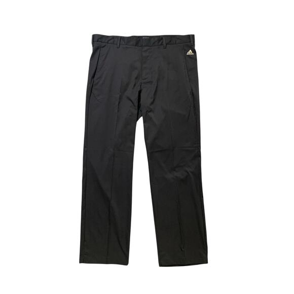 Adidas Pants Mens 38 Black Straight Lightweight Wicking Golf Chino Inseam 30 - Picture 1 of 11